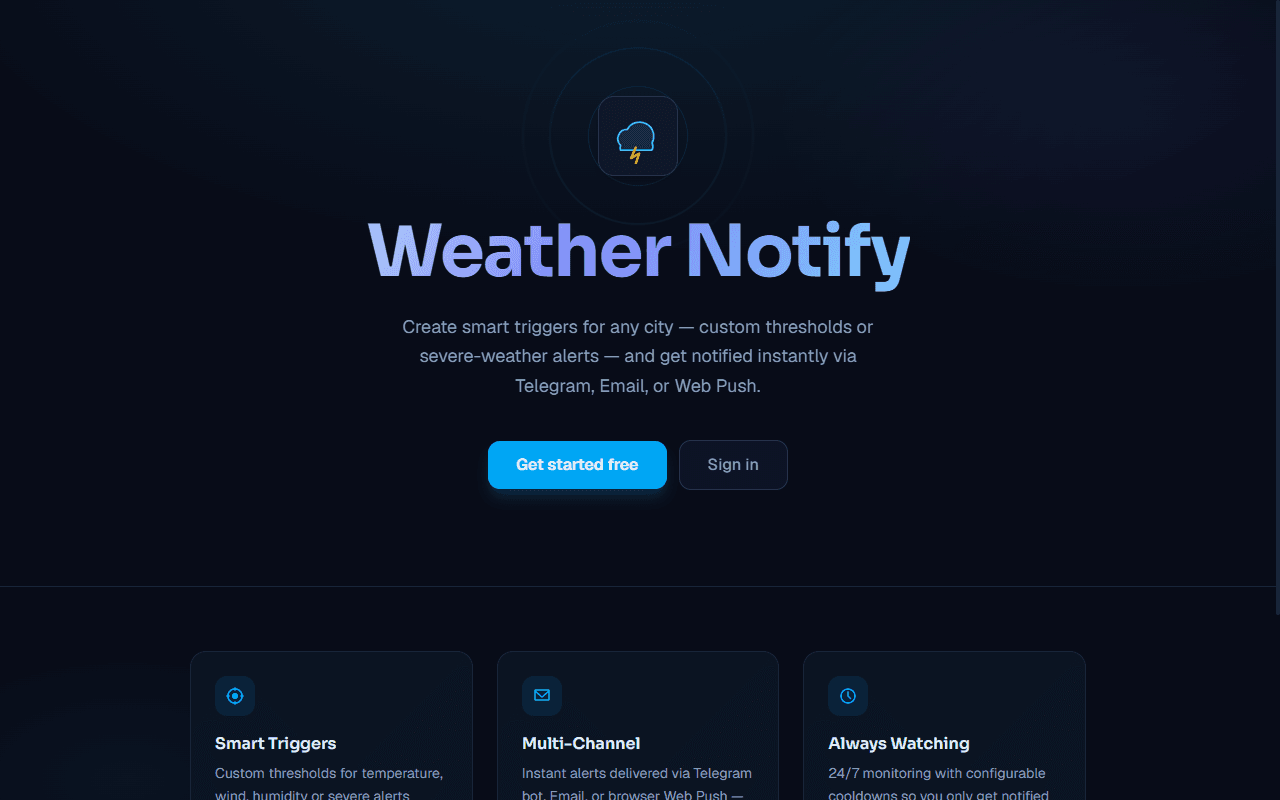 Weather Notify preview